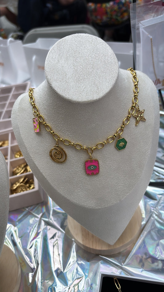 Multicolour Charm necklace 