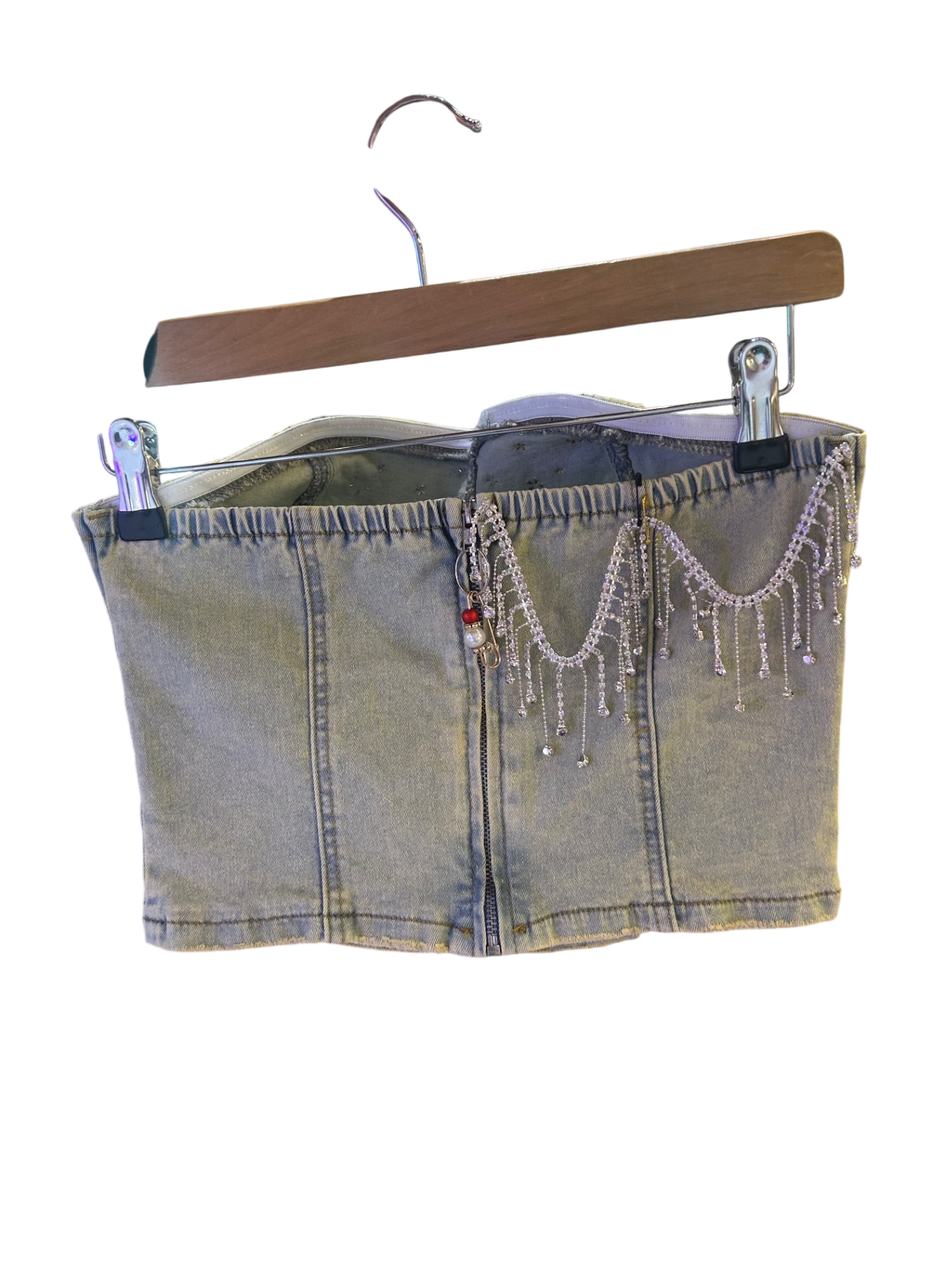 Embellished Denim Corset