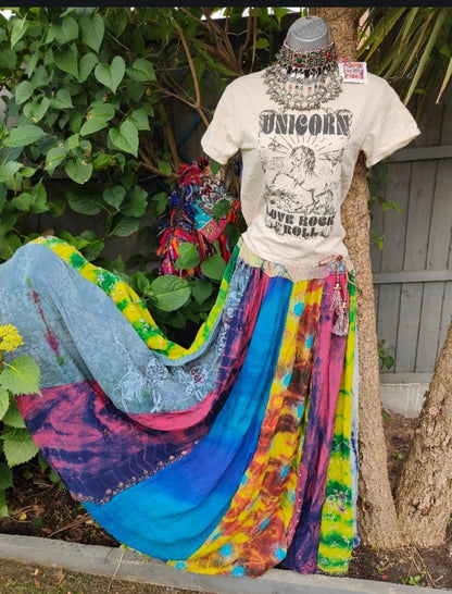 Paros panel sari maxi skirt - upto waist 42 inches 