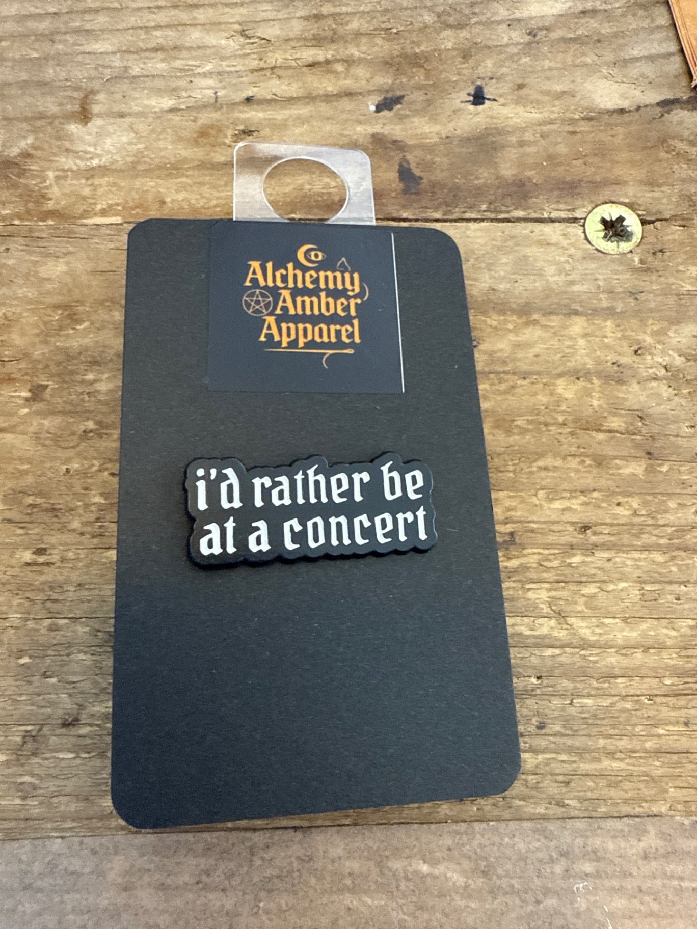 I’d rather be at a concert pin badge