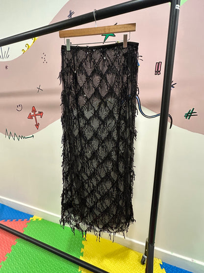 Sequin Long Mesh Skirt