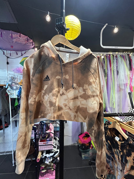 Adidas Bleached and Cropped Hoodie