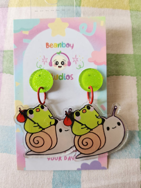 Frog and Snail Earrings