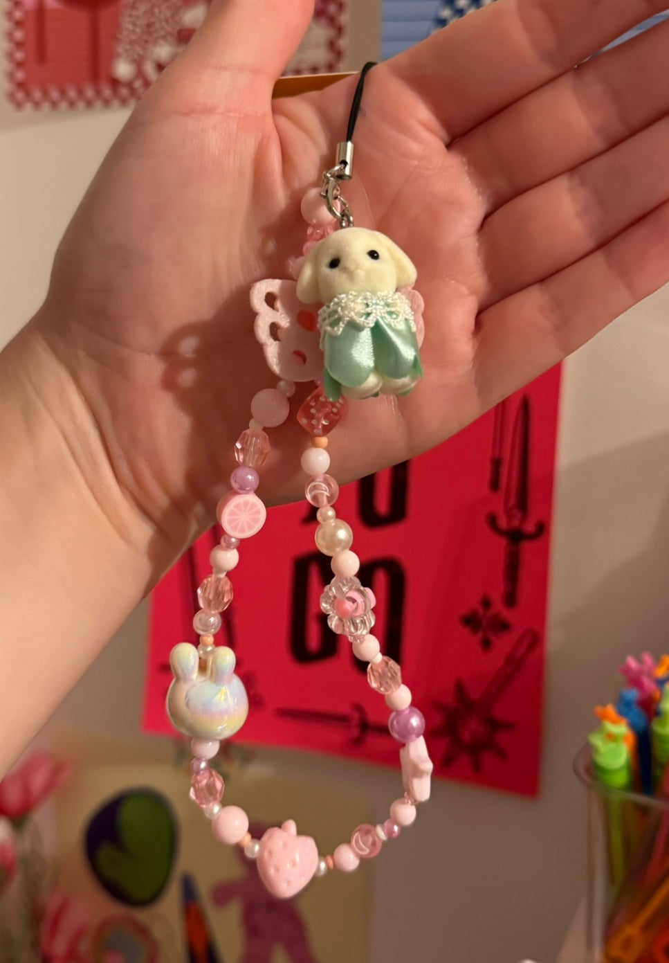 Lop bunny phone charm 