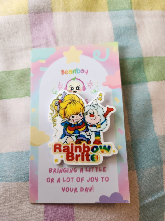 rainbow girl pin badge!
