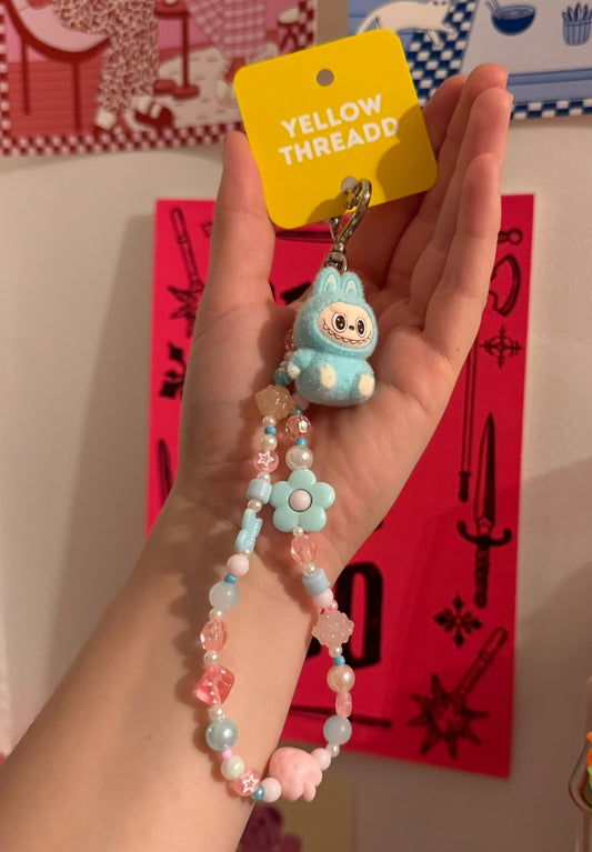 Blue & pink bubu charm 
