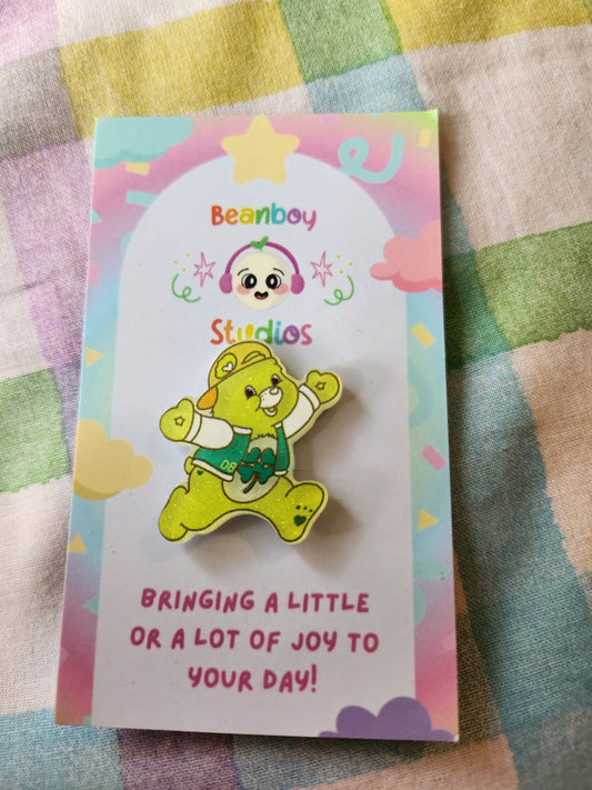 Green bear pin badge!