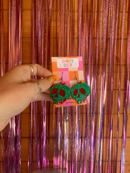 Poison apple earrings