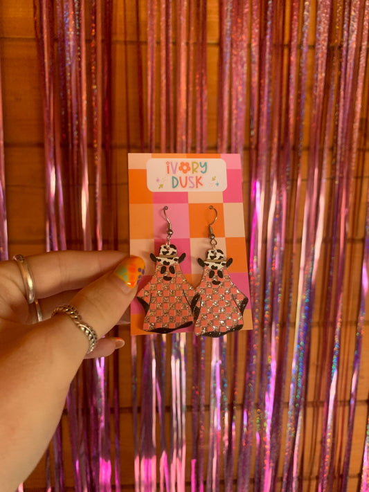 Cowboy ghost earrings