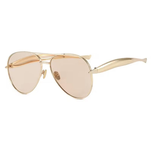 Zara Gold Aviator Sunglasses