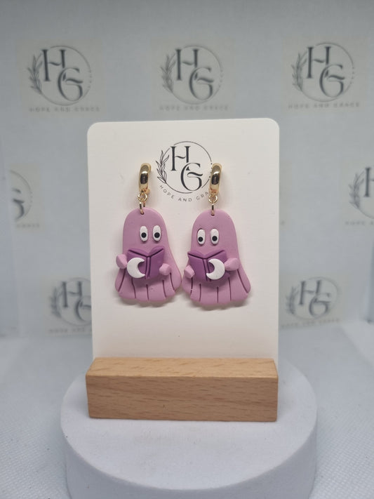 Pink bookish ghosts