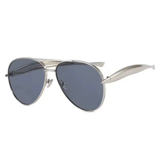 Zara Silver Aviator Sunglasses  