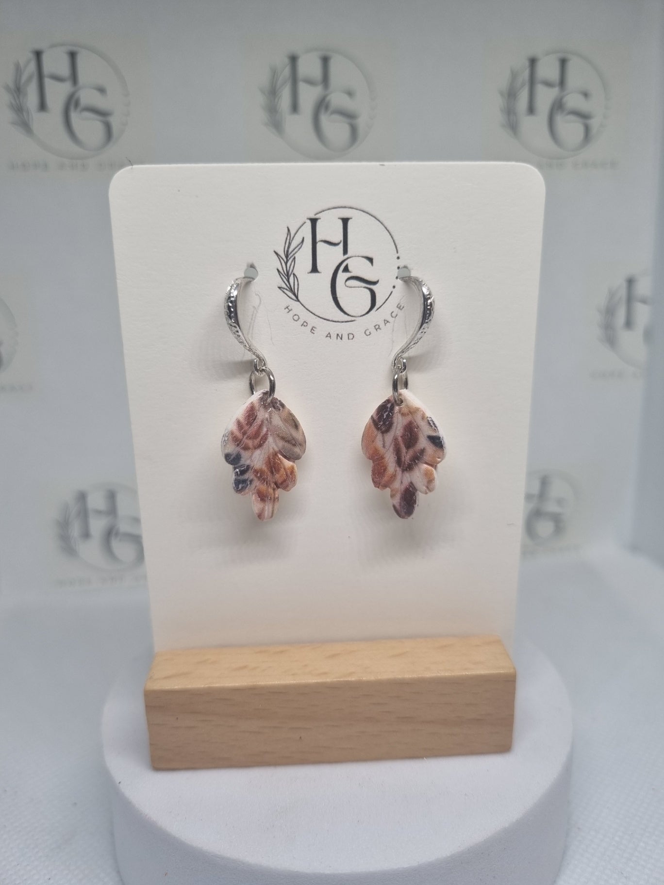 Leaf autumn earrings 