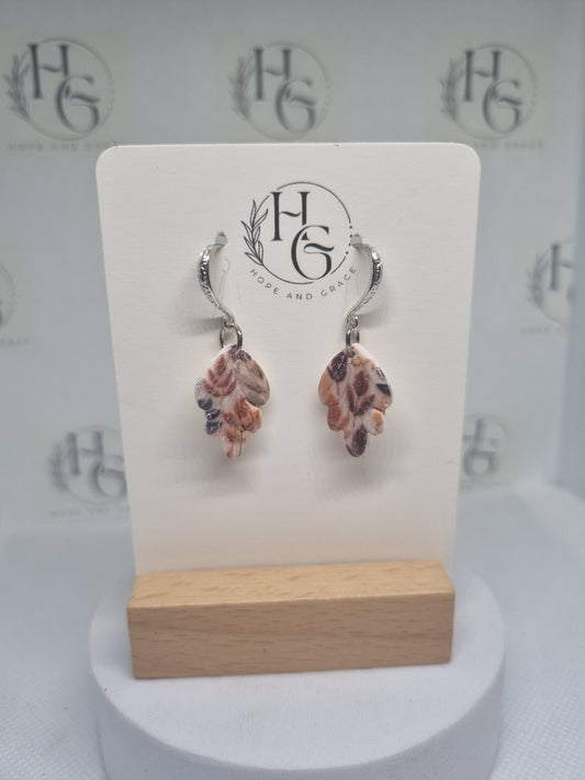 Leaf autumn earrings 
