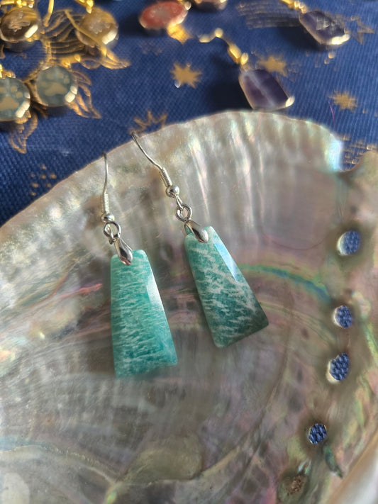 Amazonite pendulum earrings 