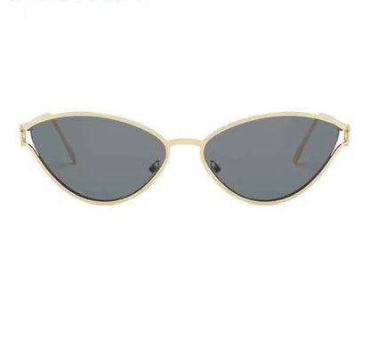 Roxy Gold Rim Cat Eye Sunglasses – Brown Lenses