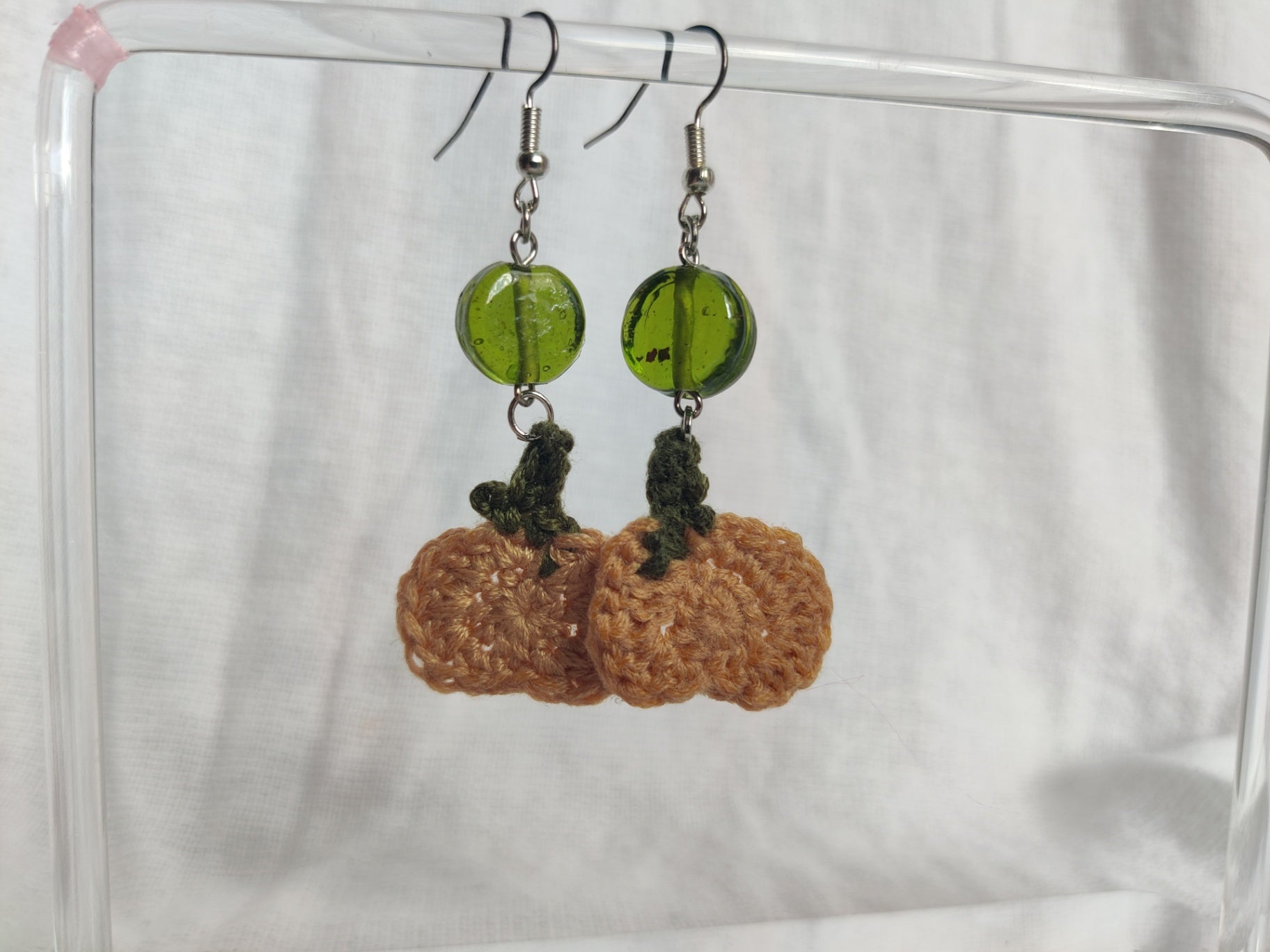 Crochet pumpkin earrings, autumn, Halloween accessories