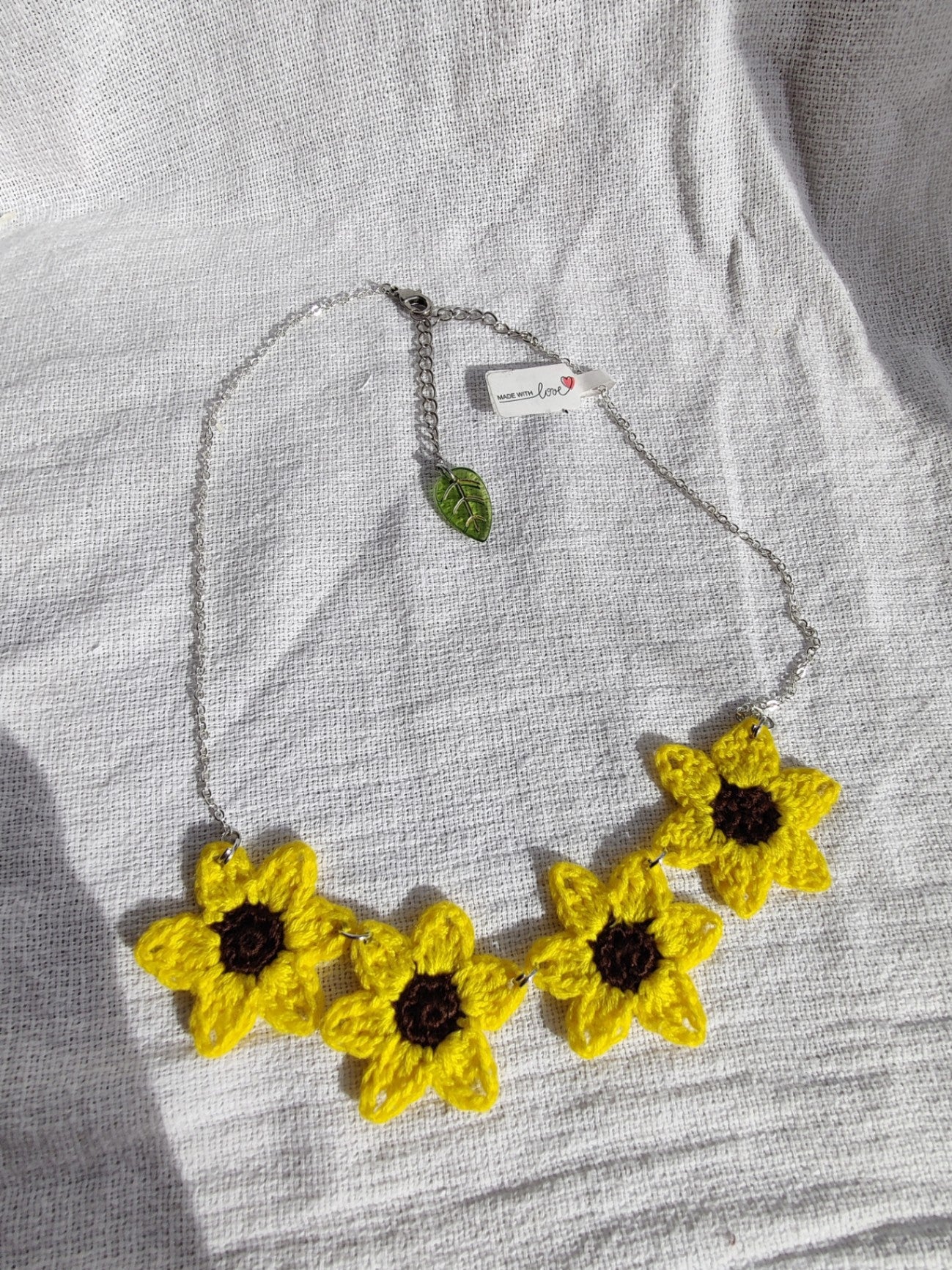 Sunflower necklace