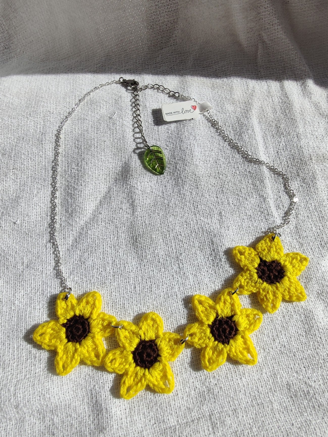 Sunflower necklace
