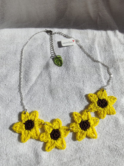 Sunflower necklace