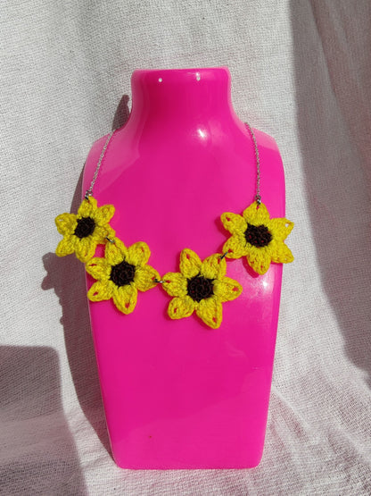 Sunflower necklace