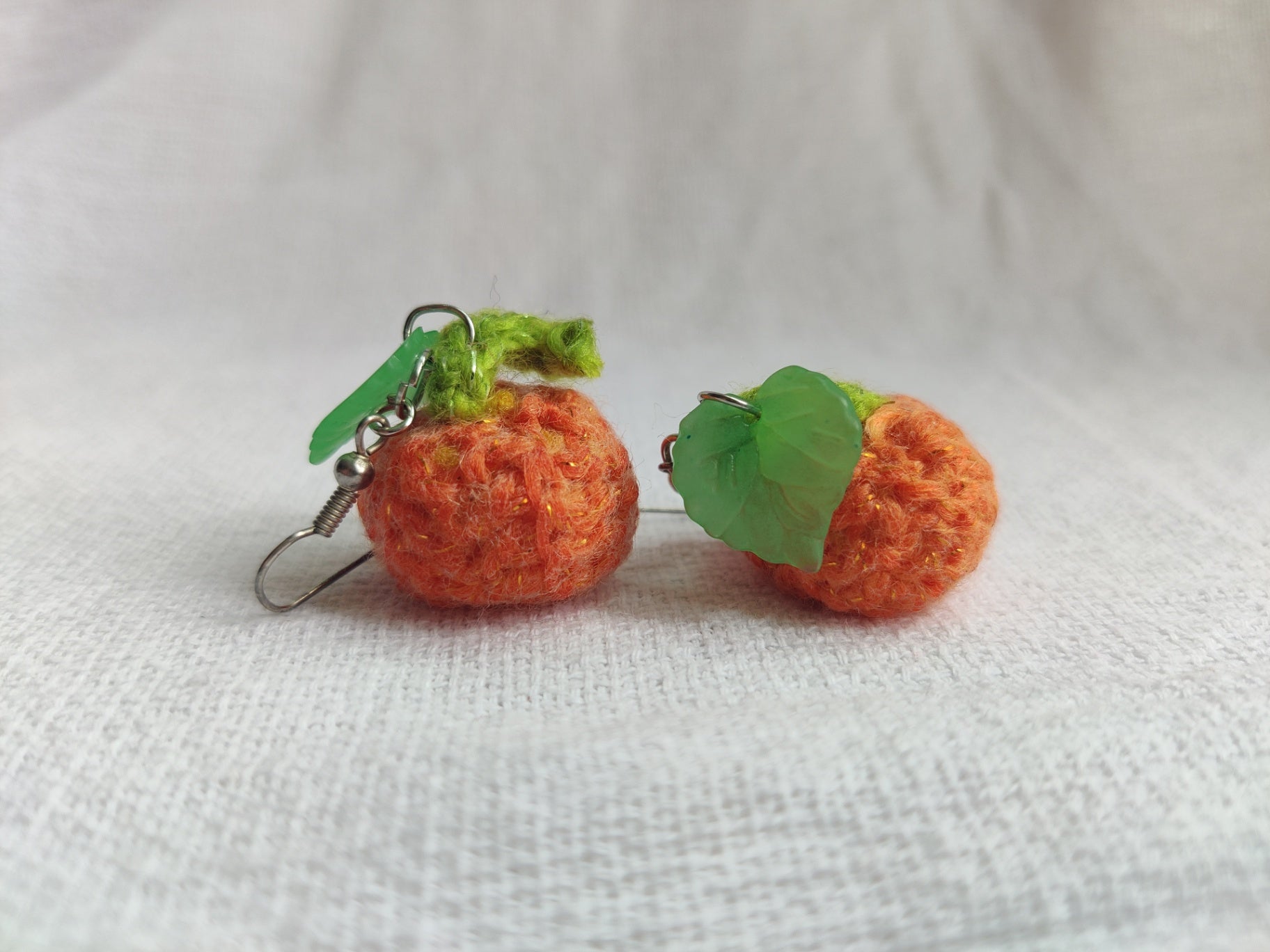 Crochet pumpkin earrings, autumn, Halloween accessories 