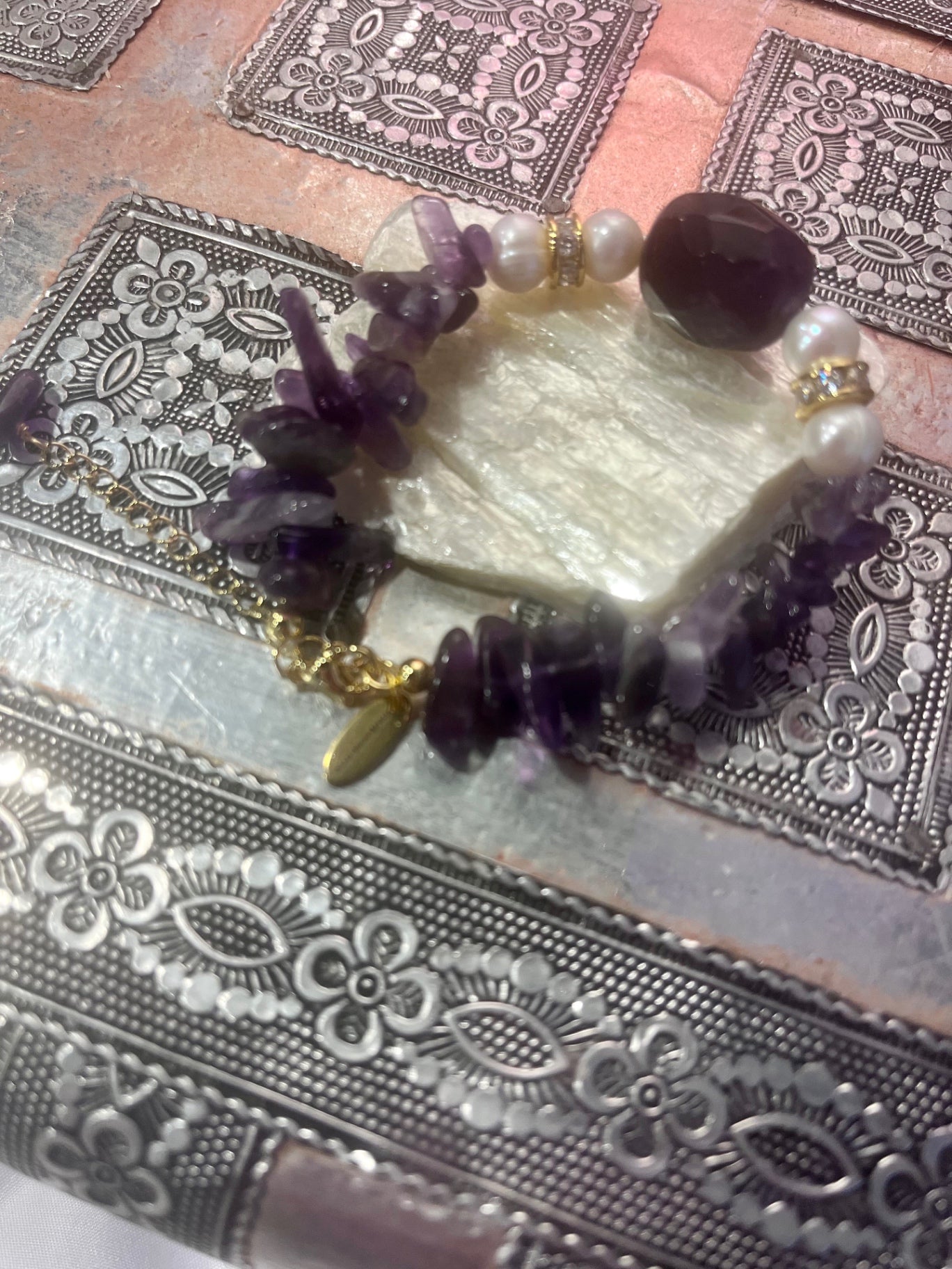 Moonlit Gemstone Collection Amethyst Bracelet