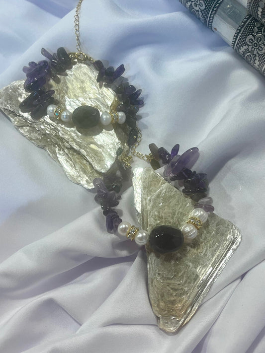Moonlit Gemstone Collection Amethyst Bracelet