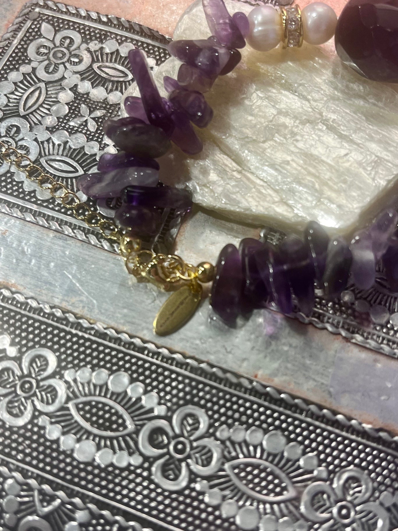 Moonlit Gemstone Collection Amethyst Bracelet