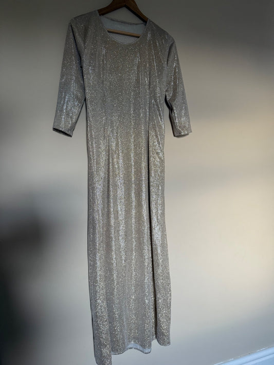 Vintage Gold Maxi Dress 