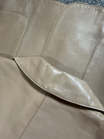 Vintage Nappa Leather Beige Jacket 