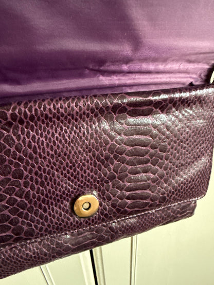 Preloved snakeskin purple bag 
