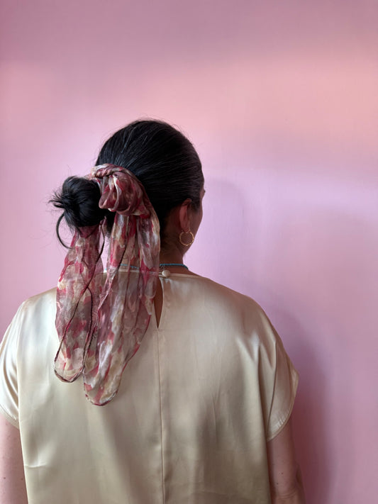 Vintage Light Red Scarf 