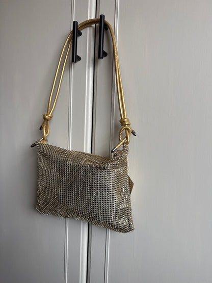 Preloved gold sequin bag