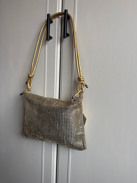 Preloved gold sequin bag