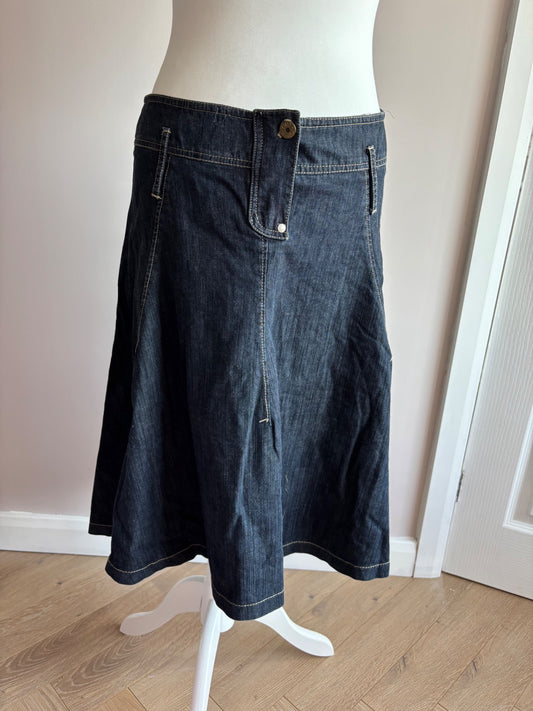 Denim flared skirt 