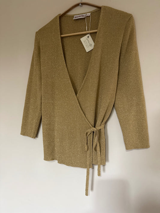 Vintage Gold Kaleidoscope Wrap Top