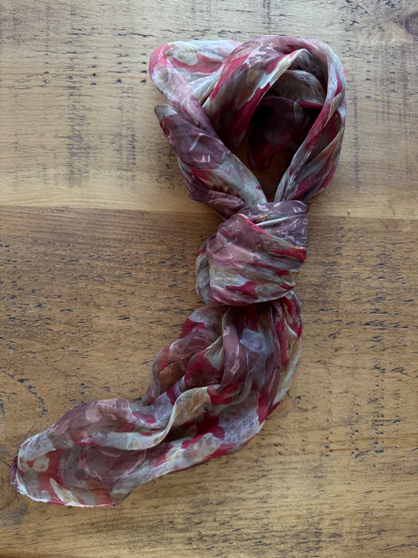 Vintage Light Red Scarf 