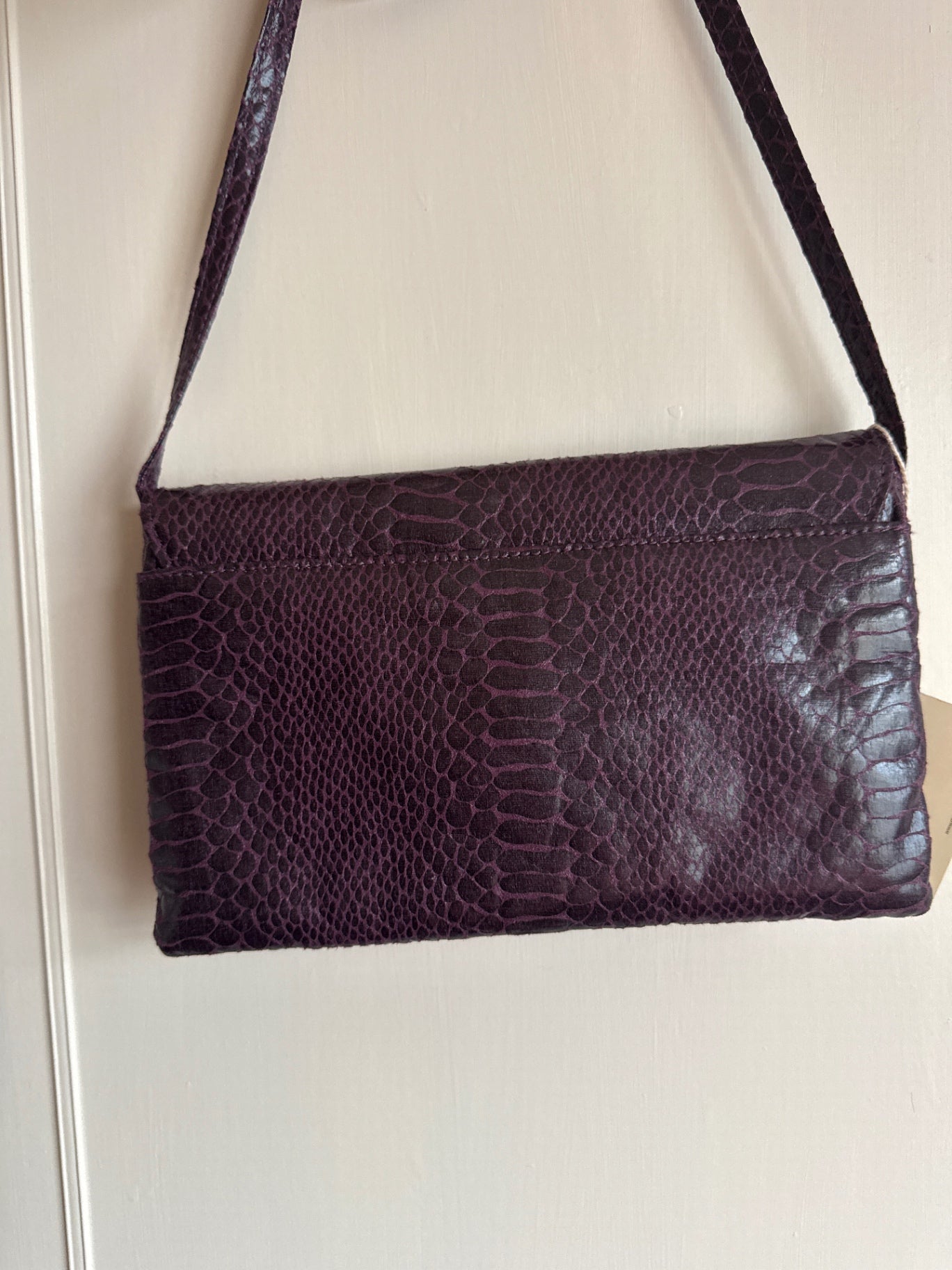 Preloved snakeskin purple bag 