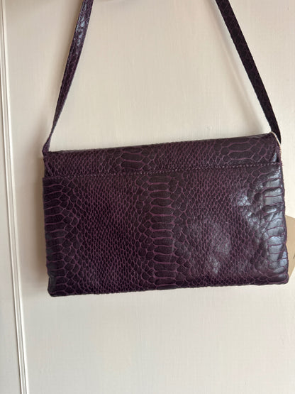 Preloved snakeskin purple bag 