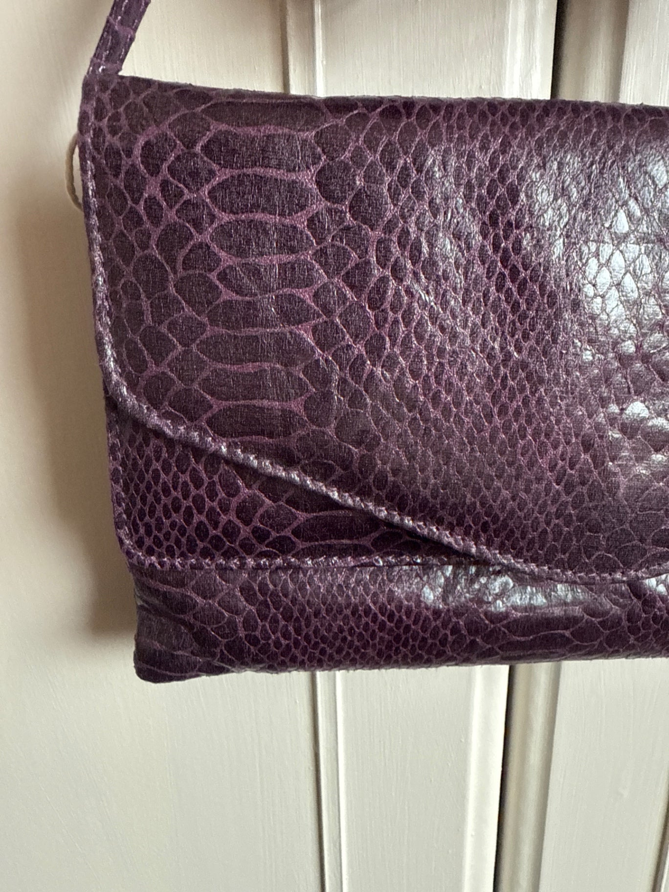 Preloved snakeskin purple bag 