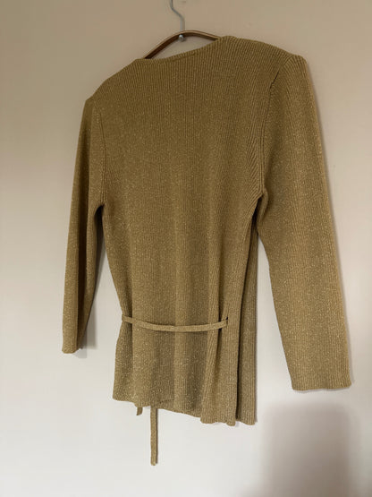 Vintage Gold Kaleidoscope Wrap Top