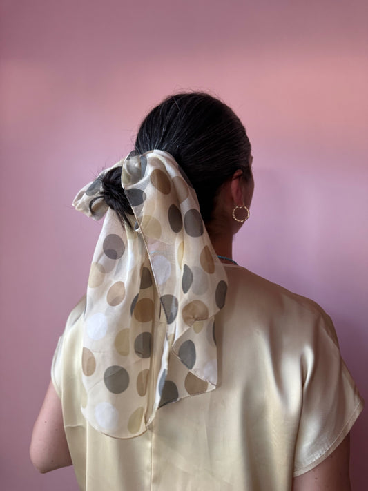 Vintage Polka Dot Scarf 