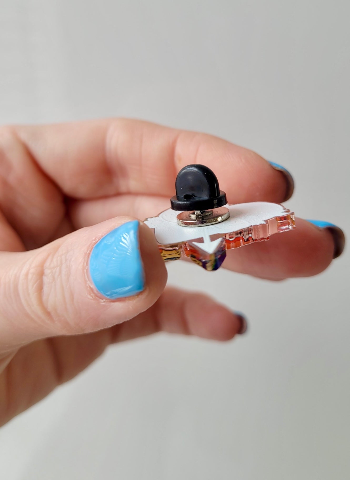Love is Love Pride Tattoo Heart & Arrow Acrylic Pin Badge