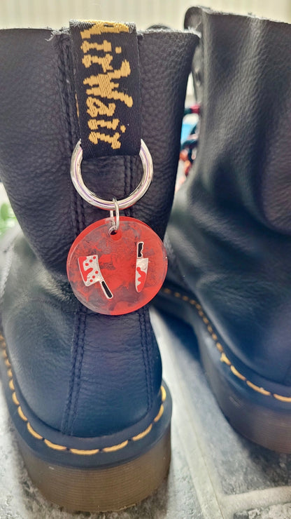 Bloody Knife Resin Boot Charms – Horror-Inspired Alt Accessories