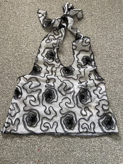 Halterneck backless top