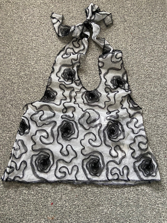 Halterneck backless top
