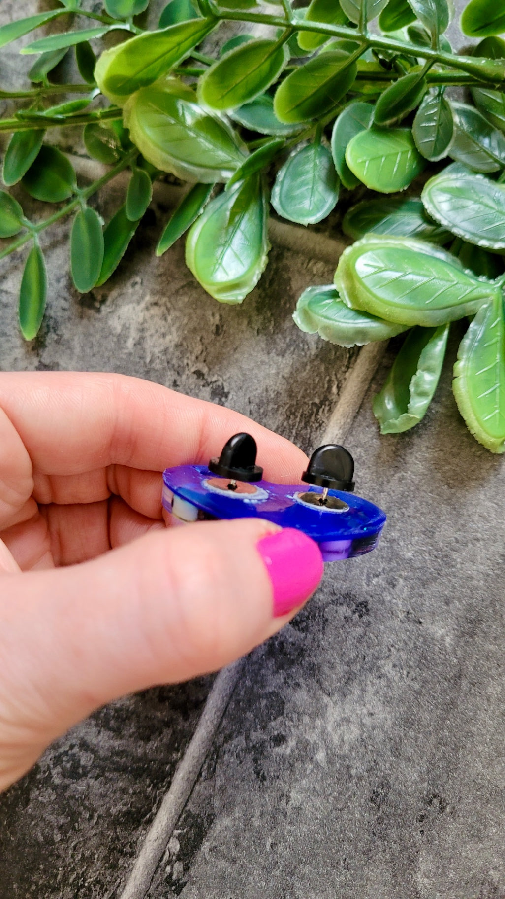 WHORE Playful Beaded Resin Heart Badge