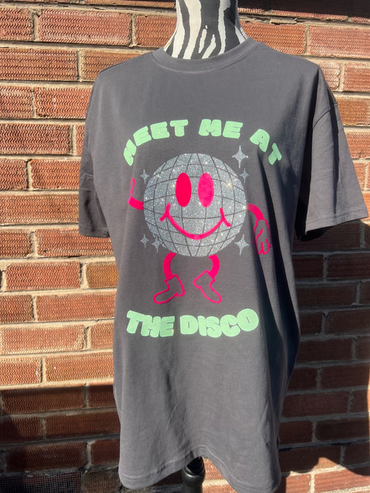 Disco tshirt - grey small 