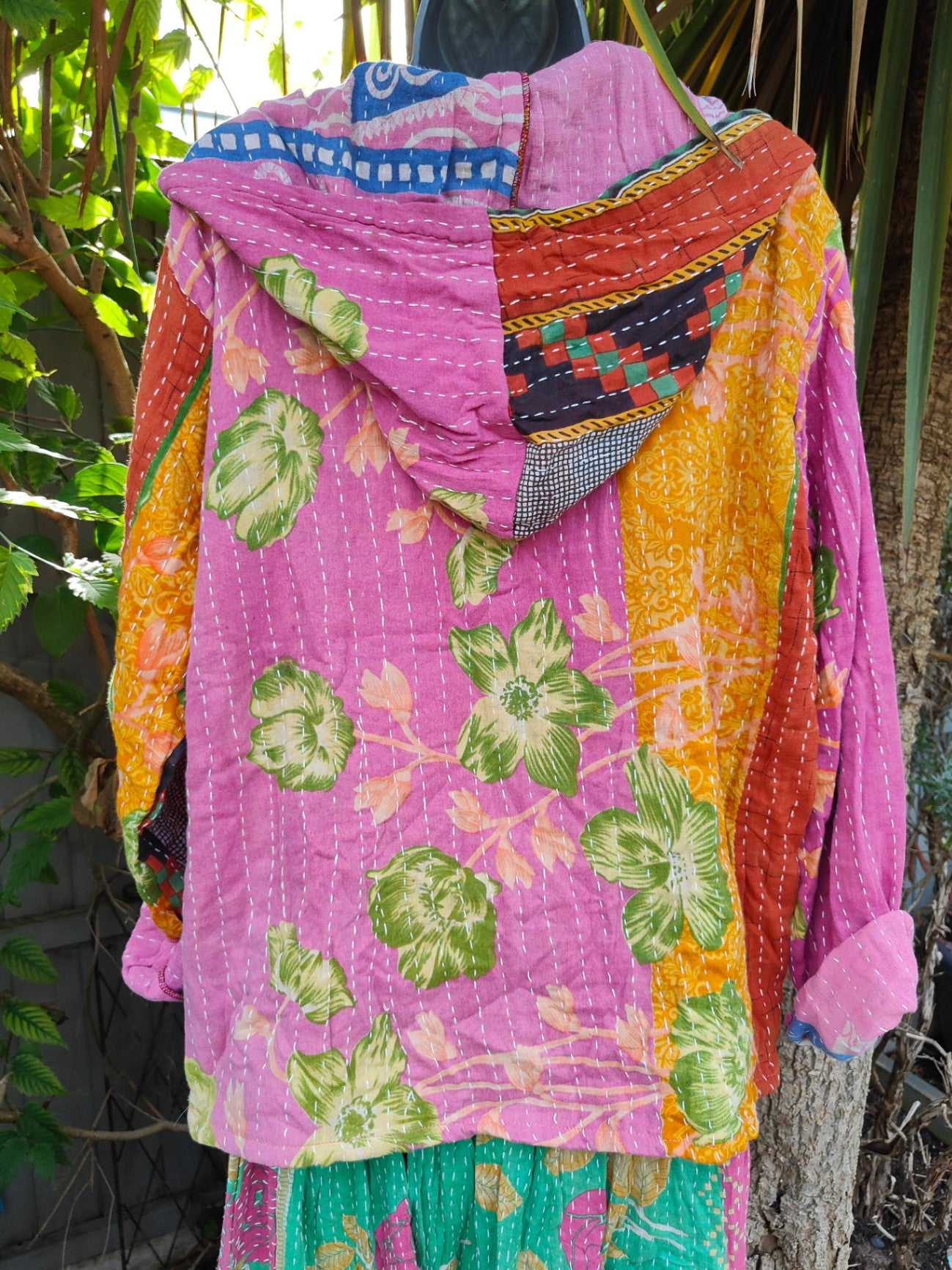 Kantha Festie Hoodie 6-14 UK Pink 